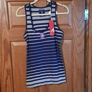 CUBS Antigua Navy and Heather Gray Striped Tank